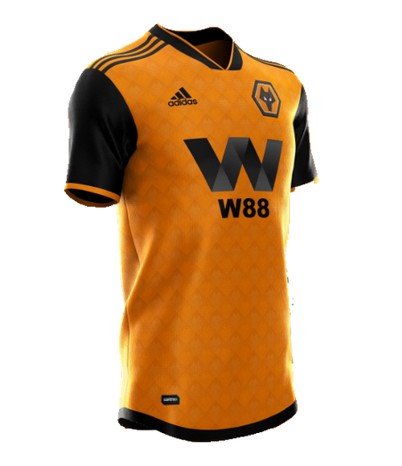 2018-19 Wolverhampton Wanderers Home Soccer Jersey Shirt